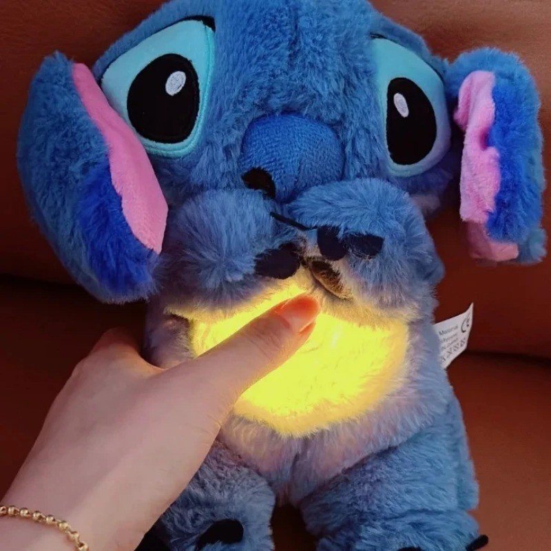 Stitch Boneca De Pel Cia Respira O Luz Crian A Acalma Brinquedos Rosa