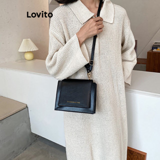 Lovito Casual Bolsa De Ombro Feminina Pequena Plicada Simples Lfa