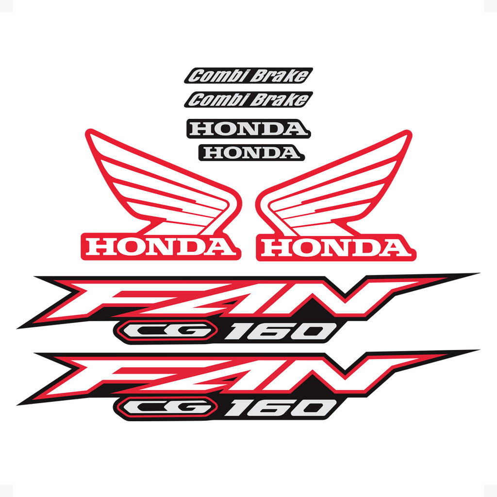 Adesivos Compat Vel Honda Cg Fan Moto Vermelha Shopee