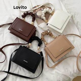 Lovito Casual Bolsa De Ombro Feminina Pequena Plicada Simples Lfa