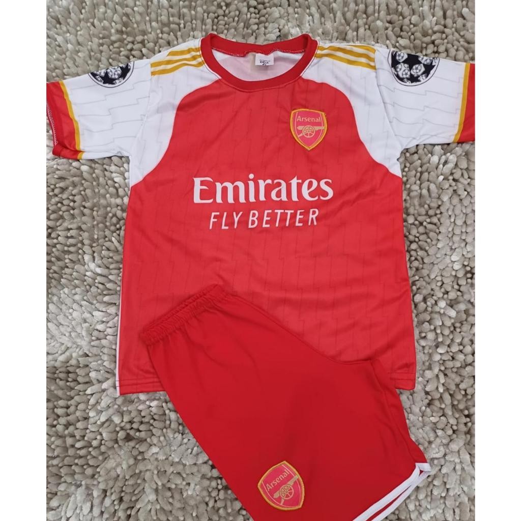 Kit Conjunto Infantil E Juvenil De Futebol Time Arsenal Shopee Brasil