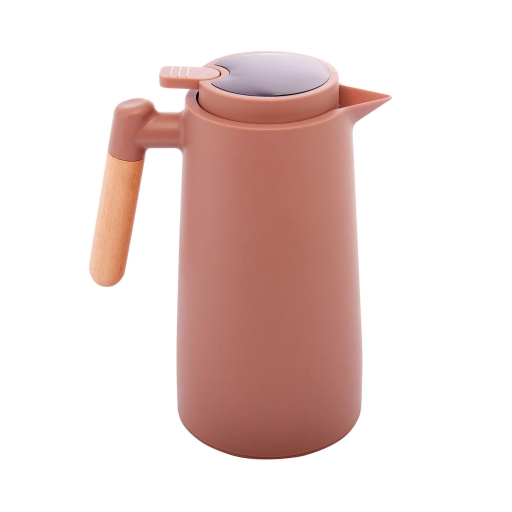 GARRAFA TERMICA NUDE C TERMOMETRO E CABO DE MADEIRA 1L LYOR Shopee Brasil