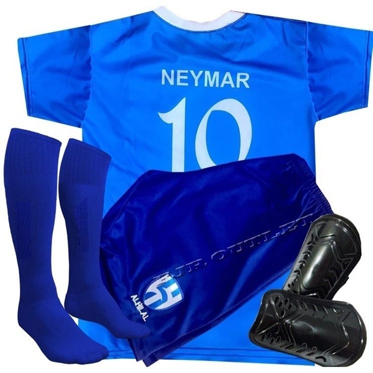 Conjunto Infantil Al Hilal Casa Neymar Jr T Shirt