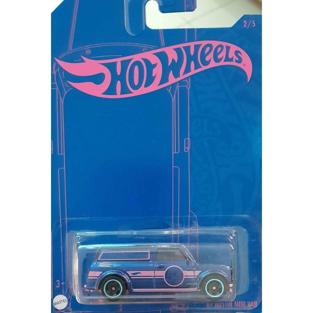 Hot Wheels 54 Anos 67 Austin Mini Van Azul E Rosa Shopee Brasil