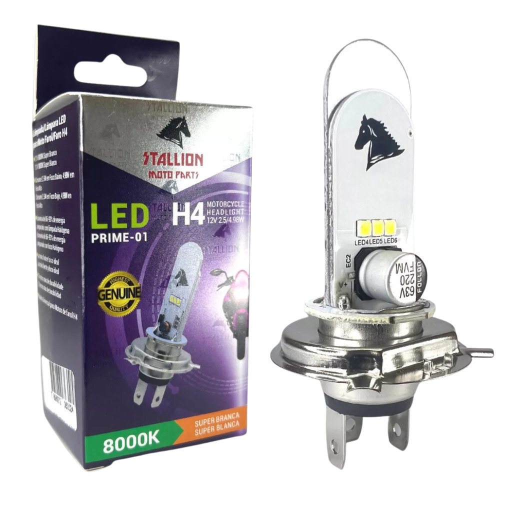 Lampada De Led H Moto Efeito Xenon K Cc Universal Stallion