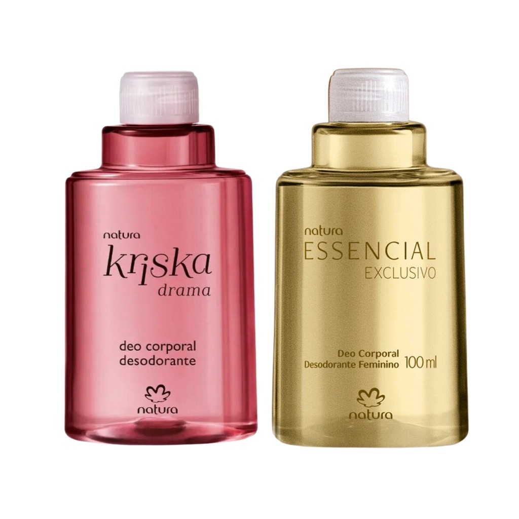 Kit Refil Desodorante Corporal Kriska Drama Essencial Exclusivo Fem