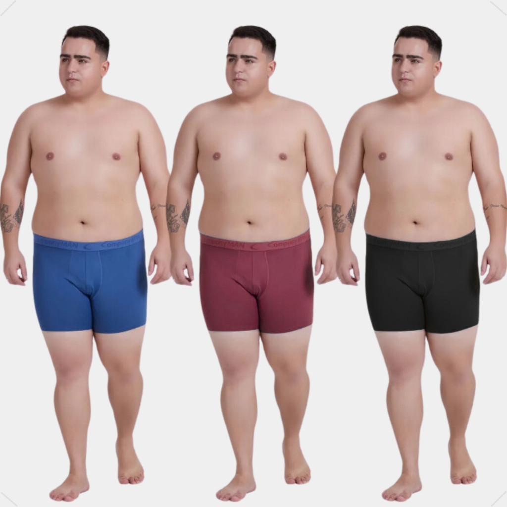 Kit Cueca Plus Size Boxer Masculino Premium Do G Ao G Kg