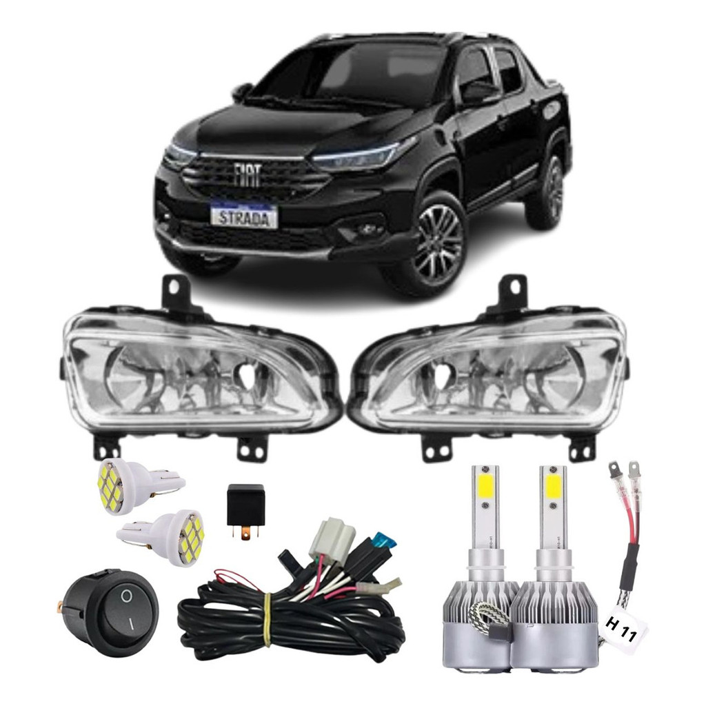 Kit Farol De Milha Neblina Nova Strada 2020 Até 2024 Led Shopee Brasil