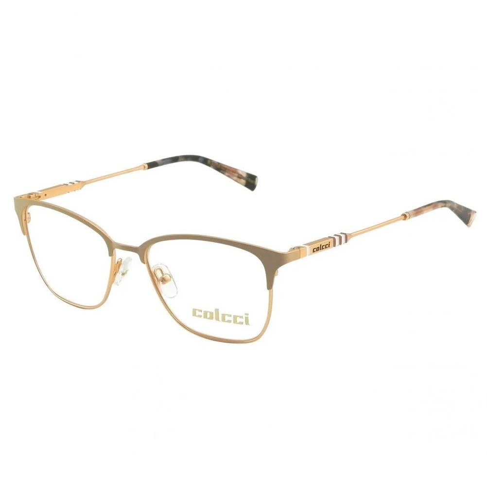 Armação De Óculos Colcci C6107b8852 Nude Brilho Shopee Brasil