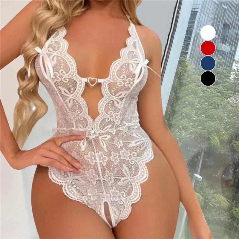 Body Lace Sexy Lingerie Abertura E Presente Biju Shopee Brasil
