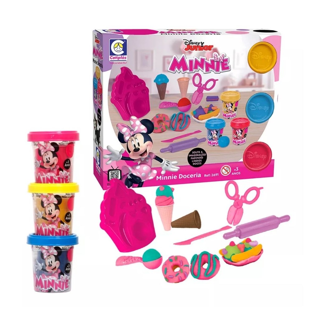 Kit Massinha Minnie Doceria C Acess Disney Junior Brinquedo Infantil