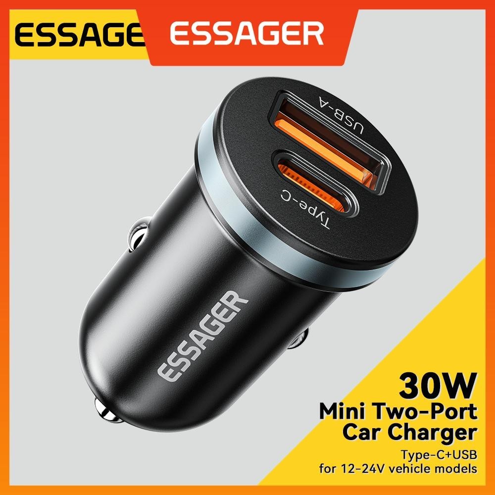 Essa Essager Pd W Usb A Tipo C Mini Carregador De Carro R Pido Para Ip