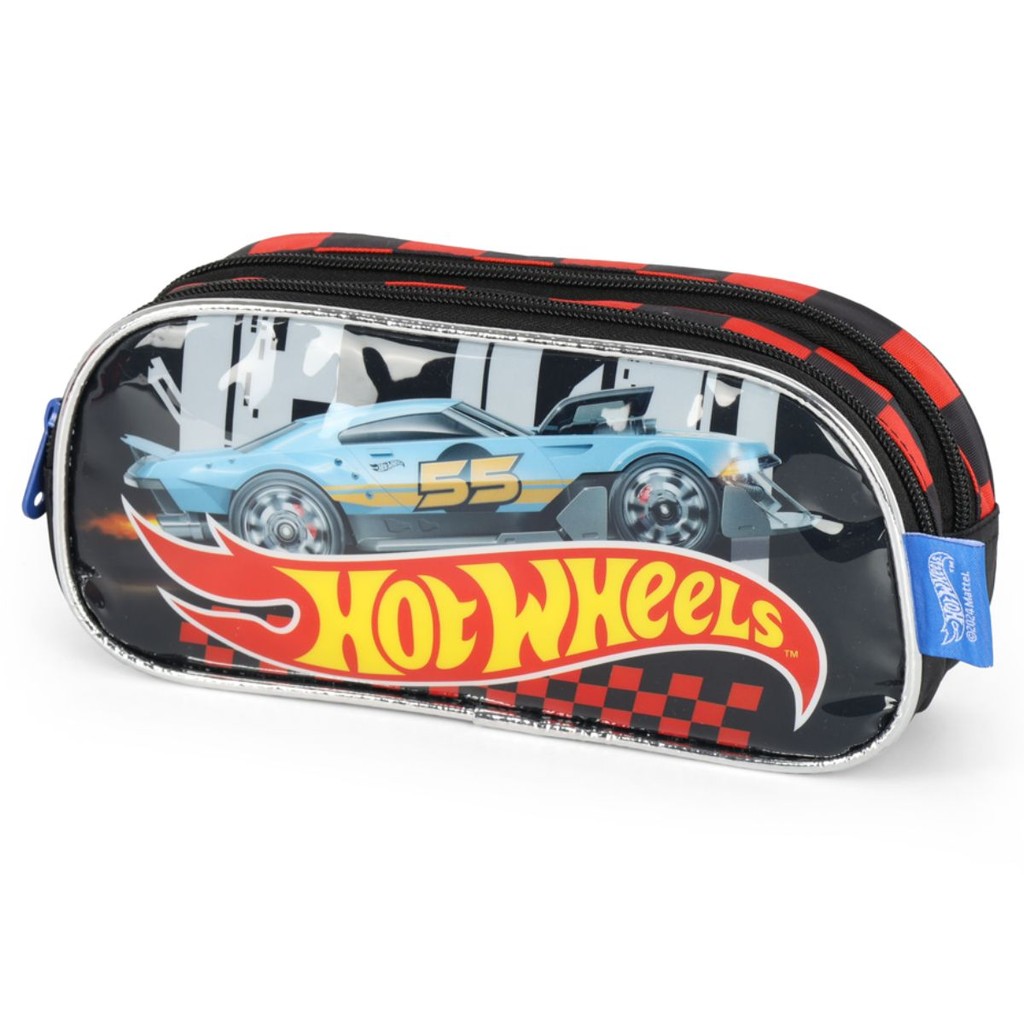 Estojo Escolar Duplo Infantil Hot Wheels Luxcel Shopee Brasil