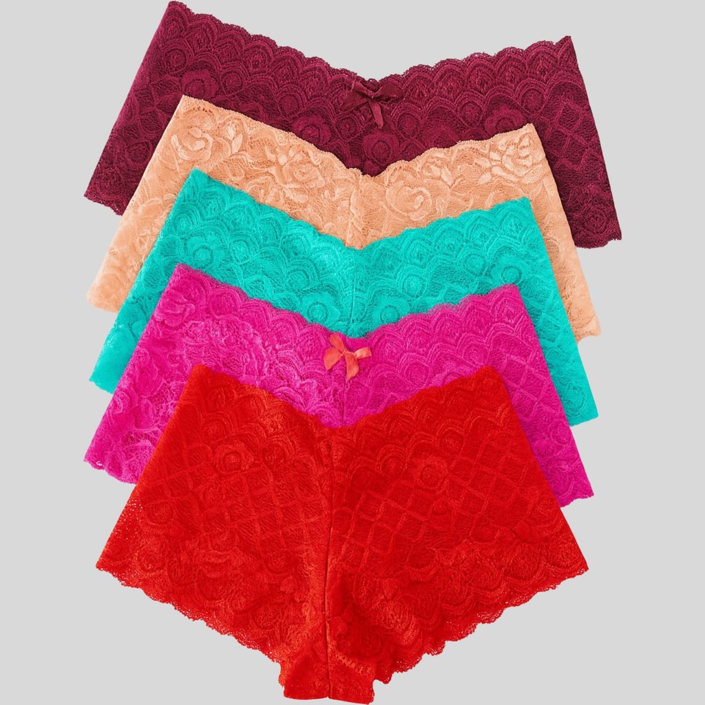 Kit até Calcinhas Caleçon Shortinho Renda Sensual Lingerie
