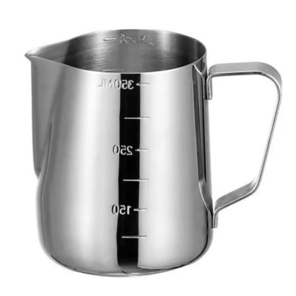 Jarra de Aço Inox Barista Cremeira Pitcher 350ml Leiteira Café Pronta