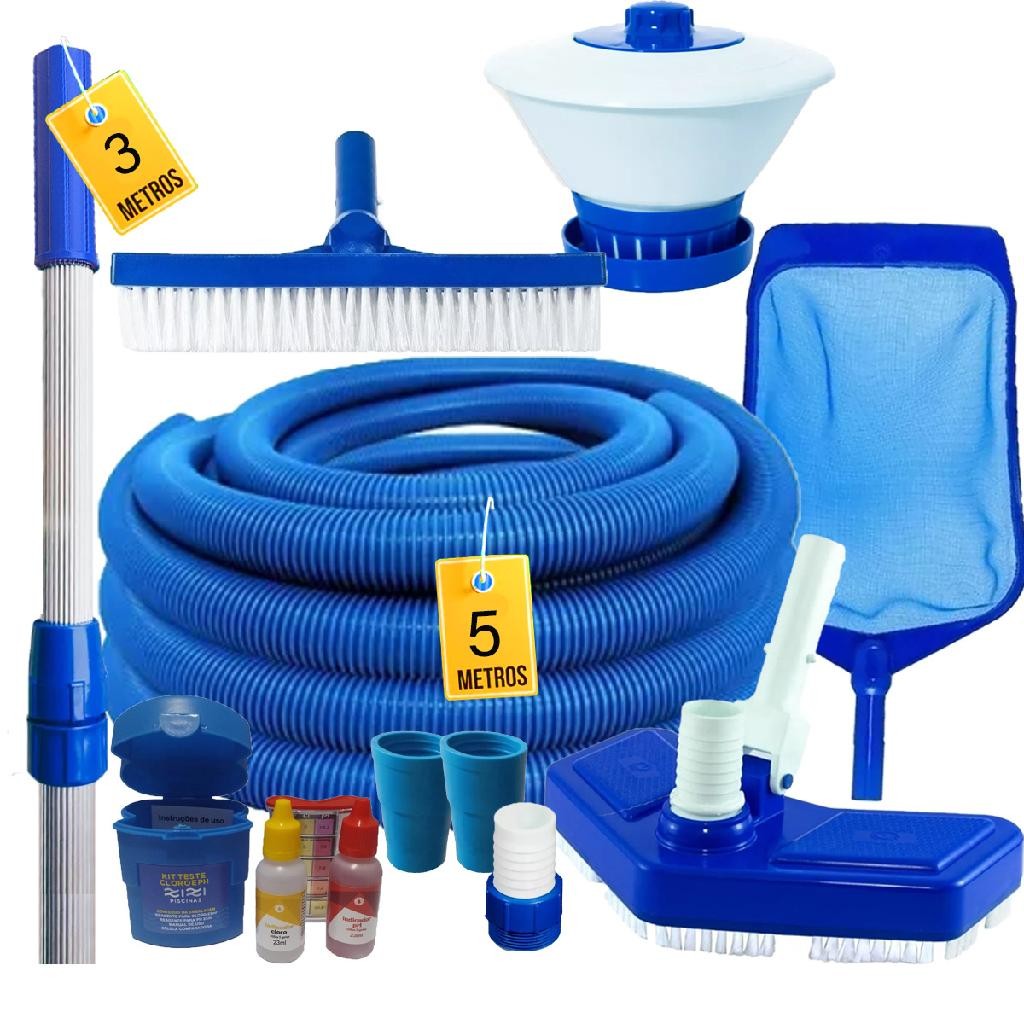 Kit Limpeza Para Piscinas Fibra Vinil Alvenaria Mangueira M Shopee