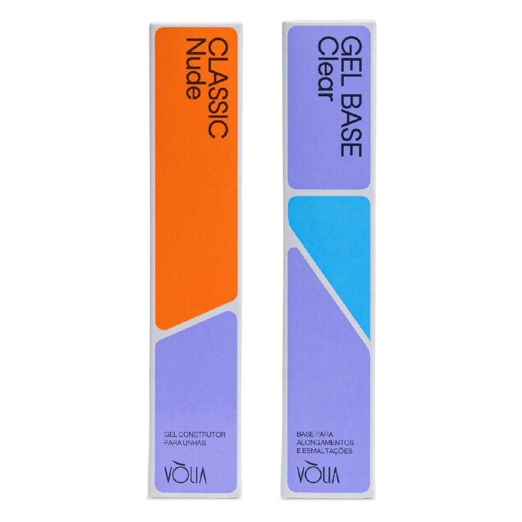 Kit Sachê Refil Gel Base g Classic Nude g Unhas Vòlia