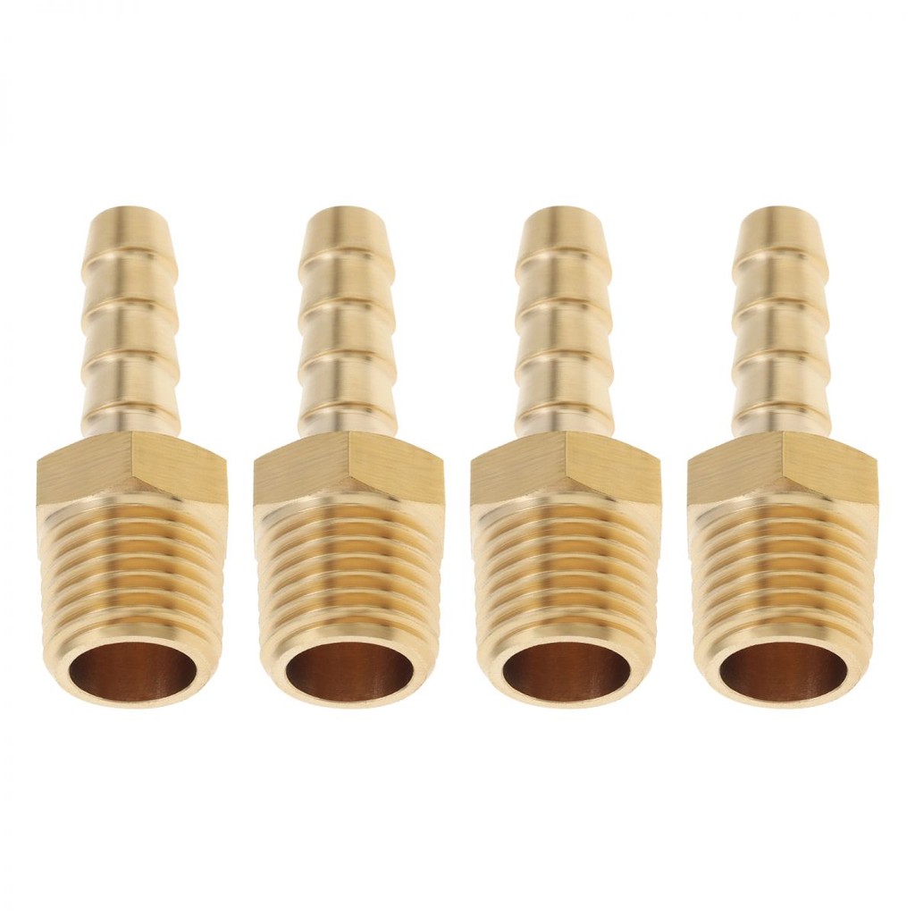 4pcs 1 4 Polegada Farpa x NPT Latão Mangueira De Ar Acessórios De