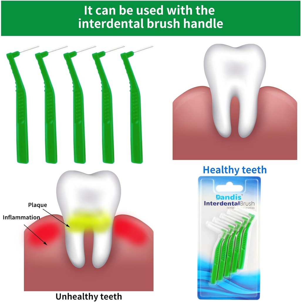 20 Escovas Interdentais Dos Pces Em Forma De L Angulares Entre Dentes