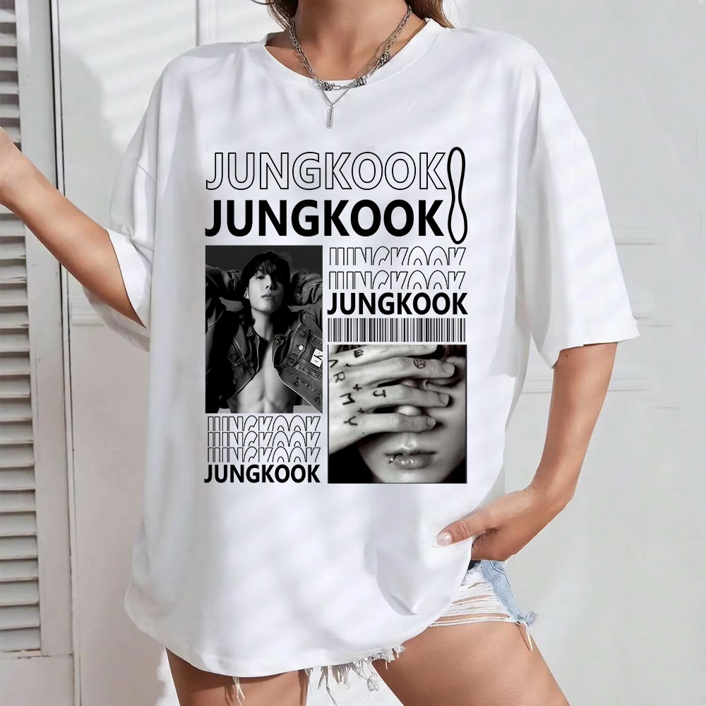 Camiseta Kpop Bts Jeon Jungkook Seven Camisa 100 Algodão Premium