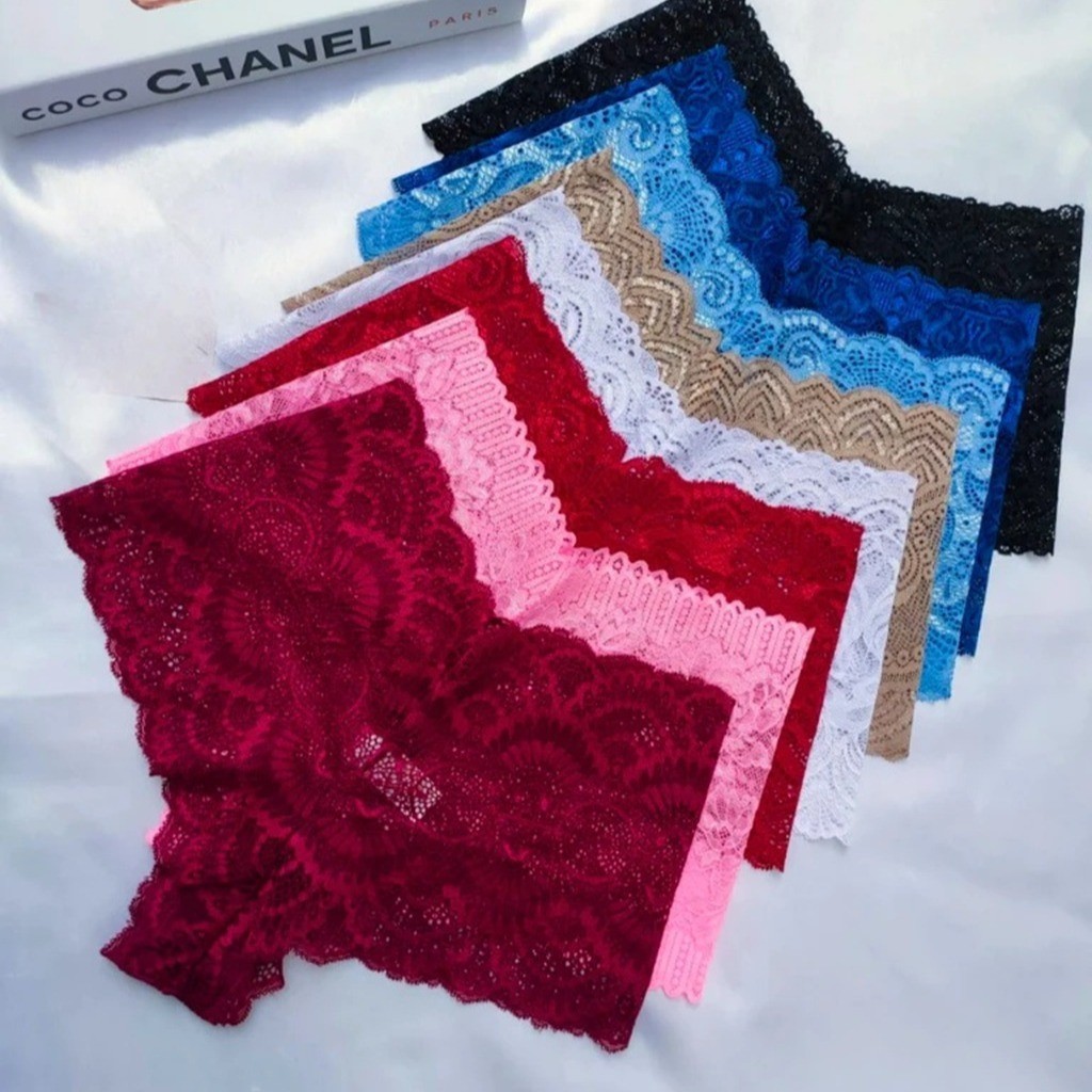 Kit de Calcinhas Caleçon Lingerie Tanga Shortinho Renda Feminino