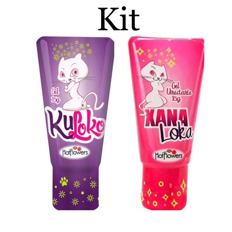 Kit Kuloko Gel 15g Hot Flowers Xana Loka Gel Lubrificante Esquenta