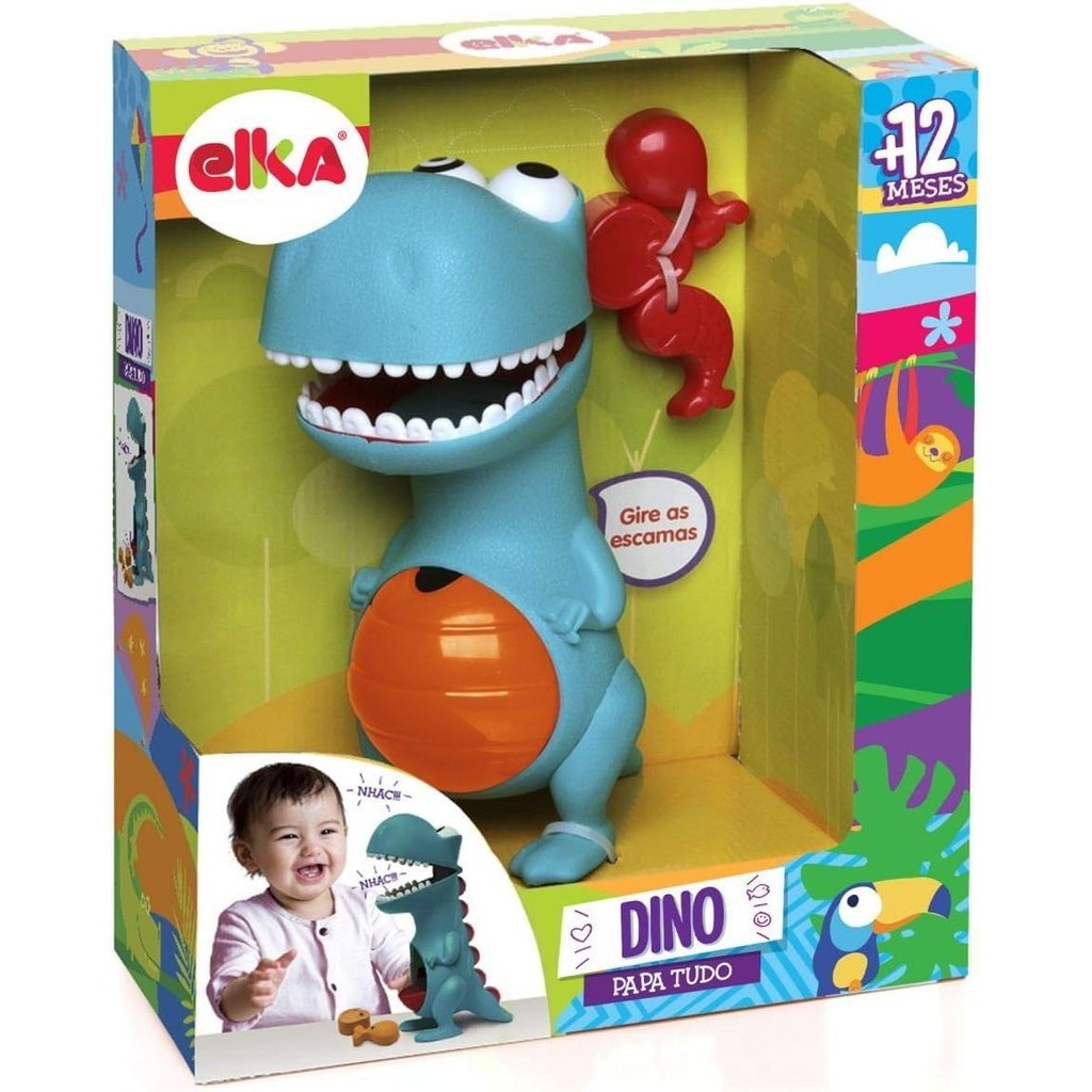 Brinquedo Dino Papa Tudo Acessórios Elka 972 Shopee Brasil