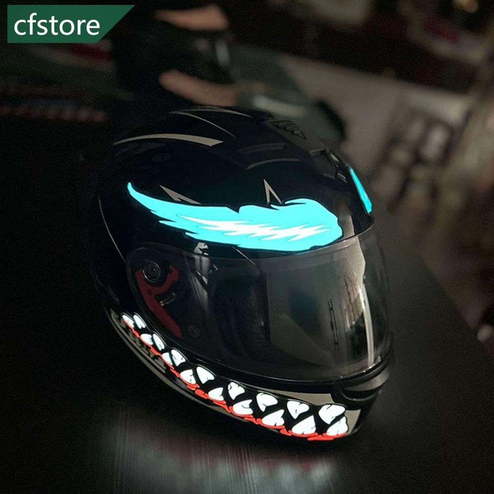 Cfstore Par Capacete Da Motocicleta Luz Led Tira Prova Dwaterproof