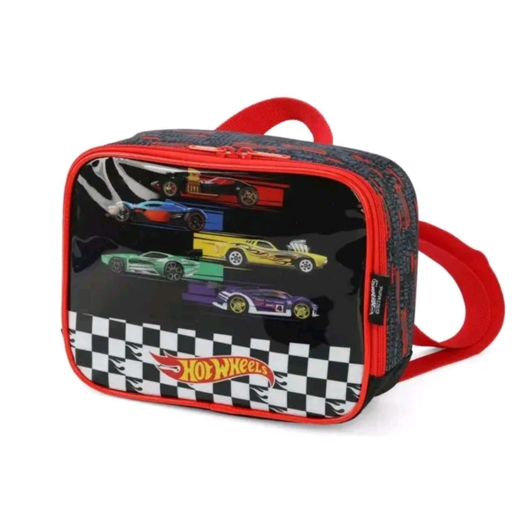 Lancheira T Rmica Infantil Hot Wheels Luxcel Preto Shopee Brasil