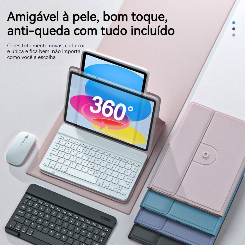 Capa Teclado E Mouse Para Ipad Gera O Air