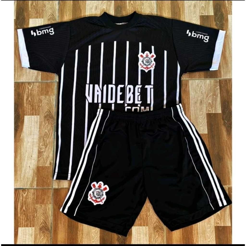 Camisa Away Time Corinthians E Shorts Lan Amento Corra Para A Loja