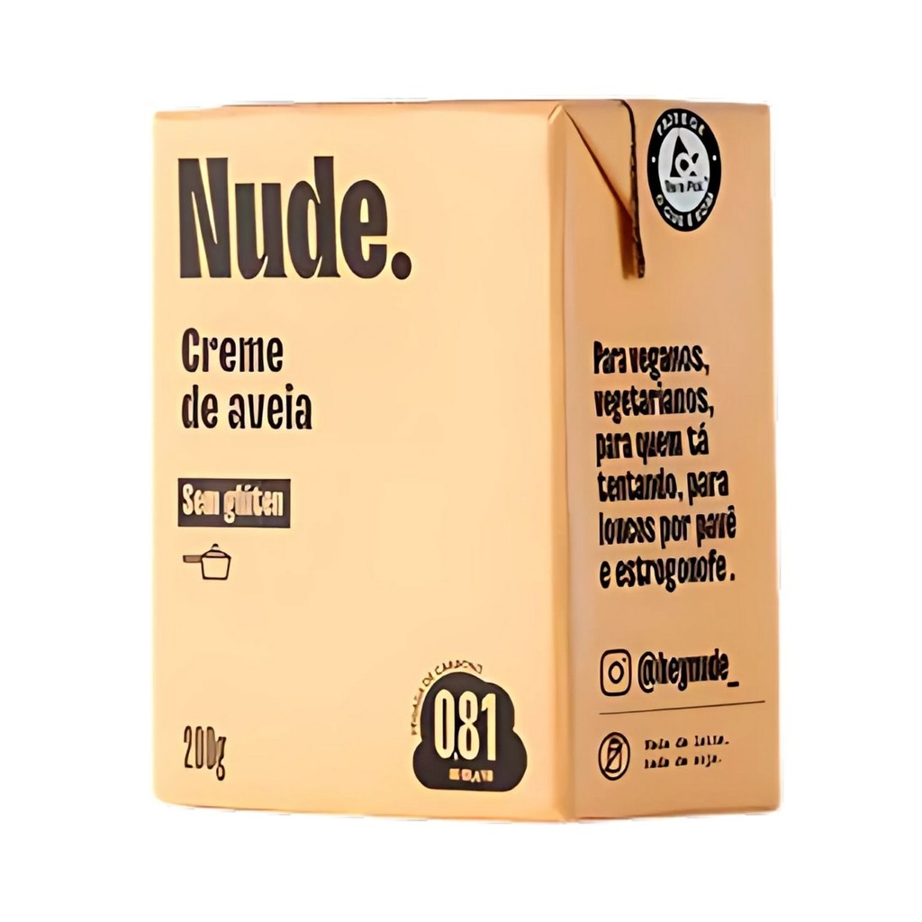 Creme De Leite Vegetal De Aveia Vegano Nude 200g Shopee Brasil