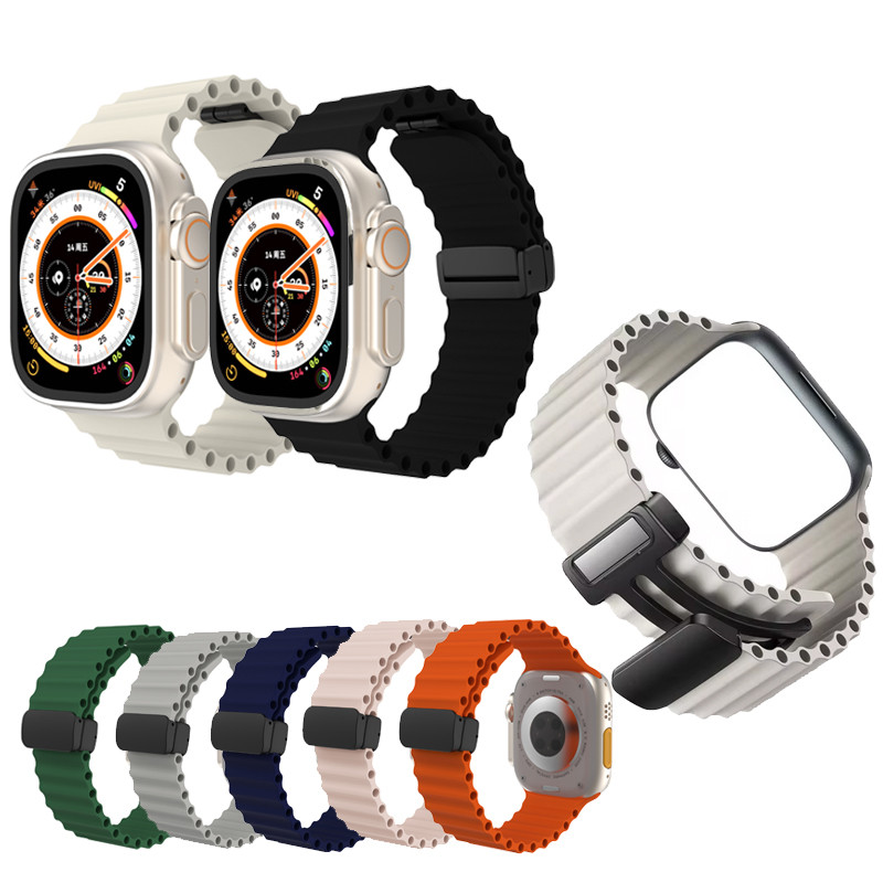 Pulseira Esportiva De Silicone Para Oceano Compat Vel Apple Watch