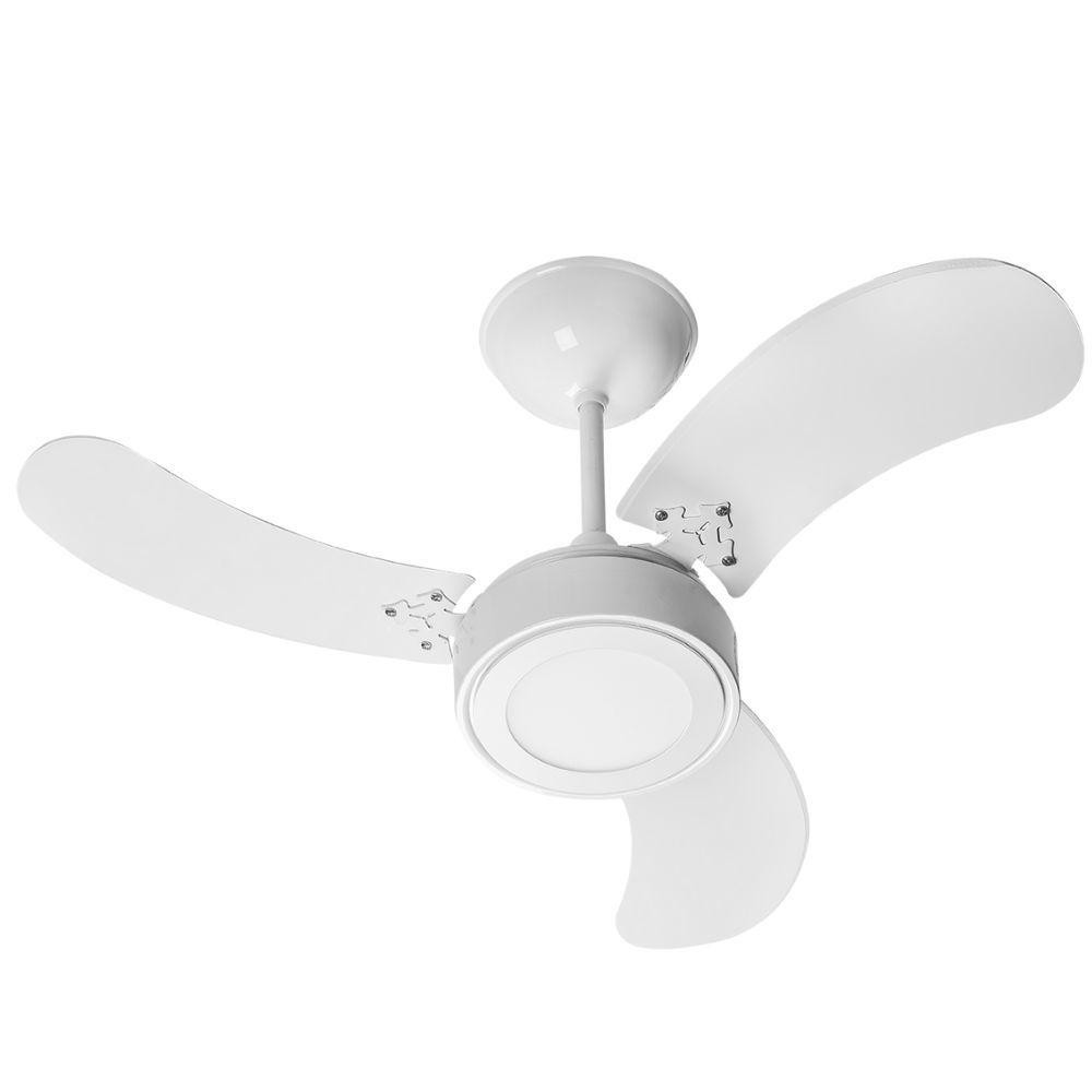 Ventilador De Teto Venti delta Colors Led 3 Pás Branco Luz Branca 6000k