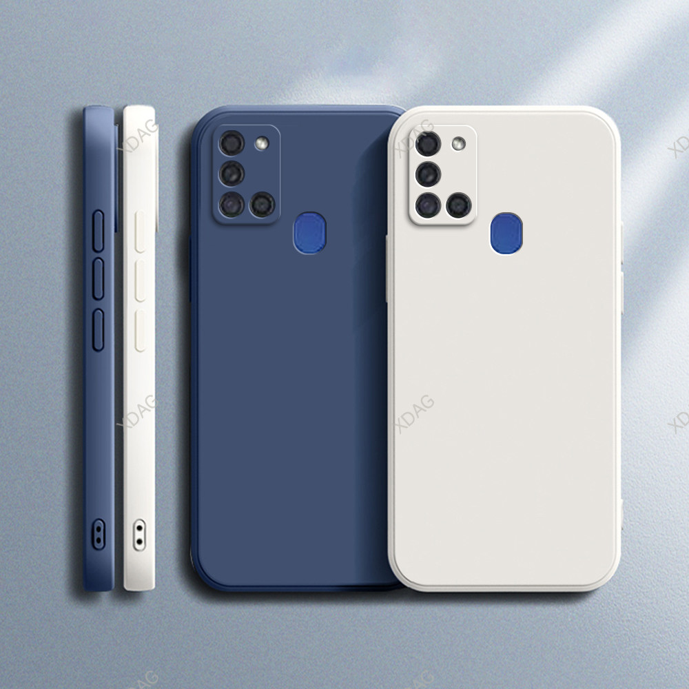 Moda Original Oficial Líquido Silicone Caso Para Samsung Galaxy A21S