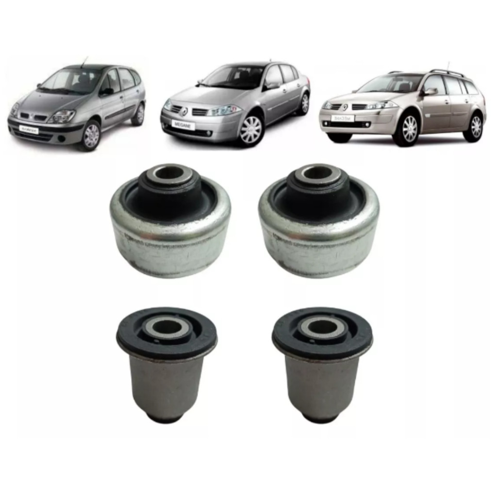 Kit 4 Buchas Bandeja Renault Megane Grand Tour Scenic 07 Shopee