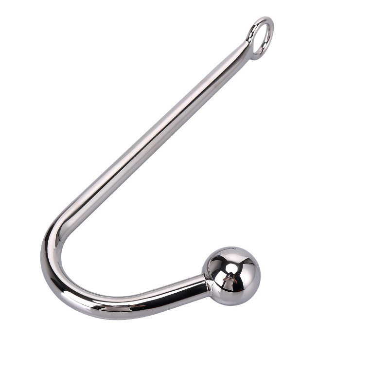 Gancho Anal Metálico Plug Aço Inoxidável Estilo BDSM SM Brinquedo