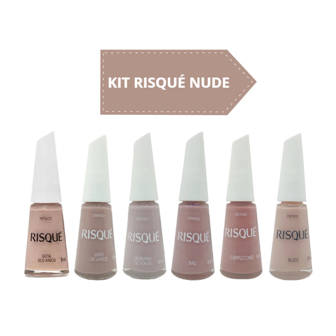 Esmalte Risqu Kit Nude Esmaltes Shopee Brasil