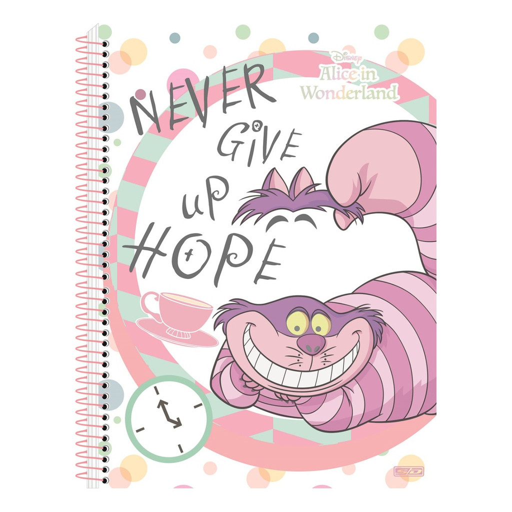 Caderno Alice No Pa S Das Maravilhas Mat Rias C Adesivo Shopee Brasil