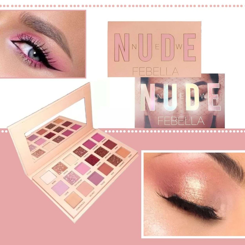 Paleta De Sombras New Nude Cores Glitter Matte Cintilante