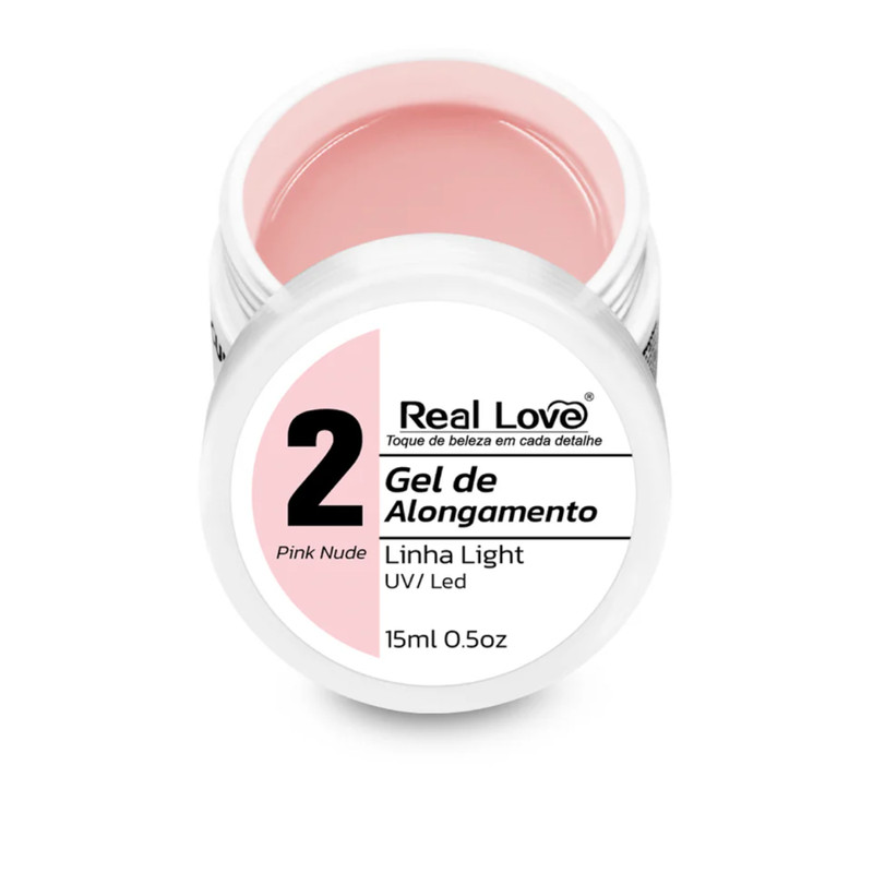 Gel Alongamento De Unha Pink Nude Uv Led 02 Real Love 15g Shopee Brasil