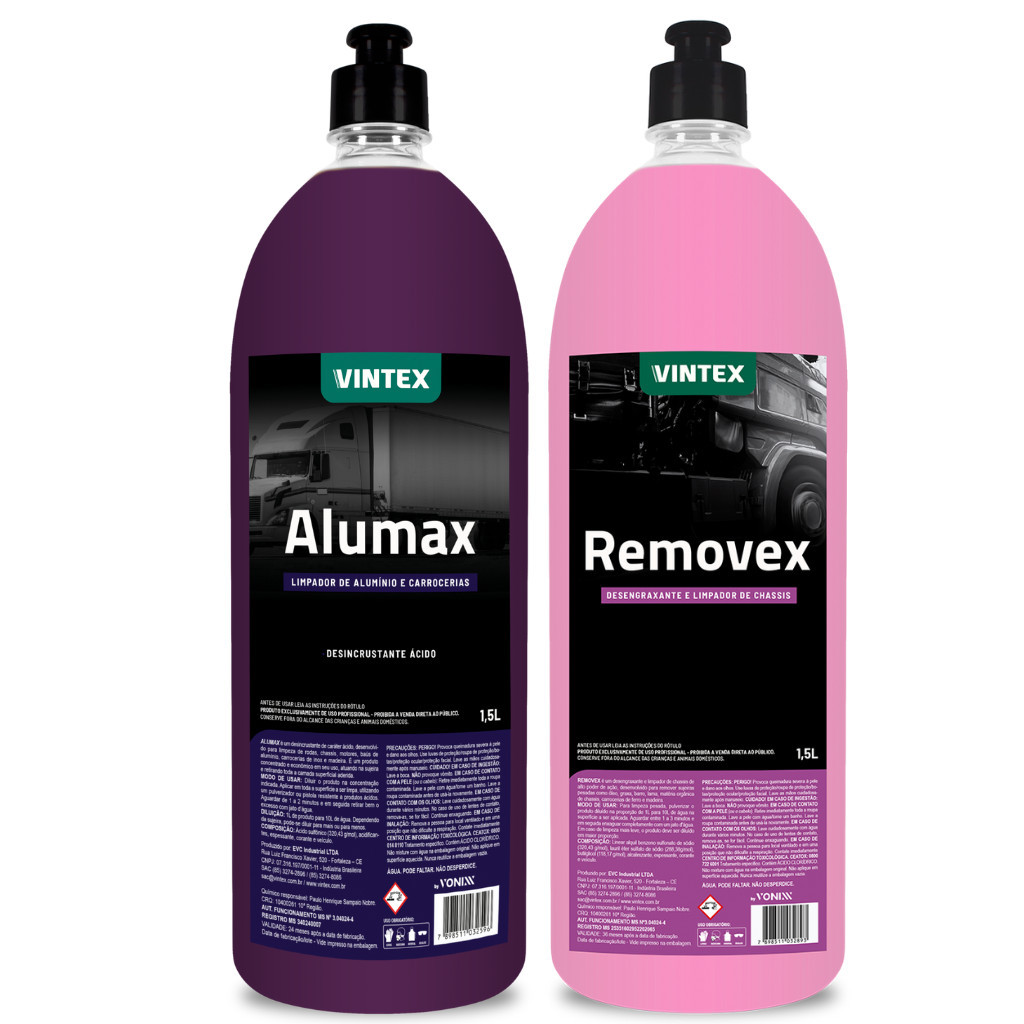 Kit Limpeza Profunda De Chassis Alumax Removex L Vonixx Vintex