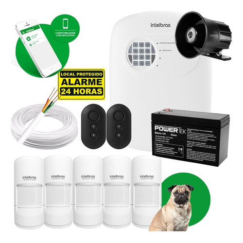 Kit Alarme Intelbras C Sensores De Presen A Pet Sem Fio Shopee Brasil