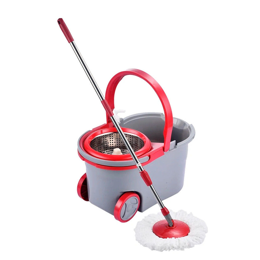 Esfregão Mop Inox Giratório Rodas 12Litros Magic Paramount Shopee Brasil