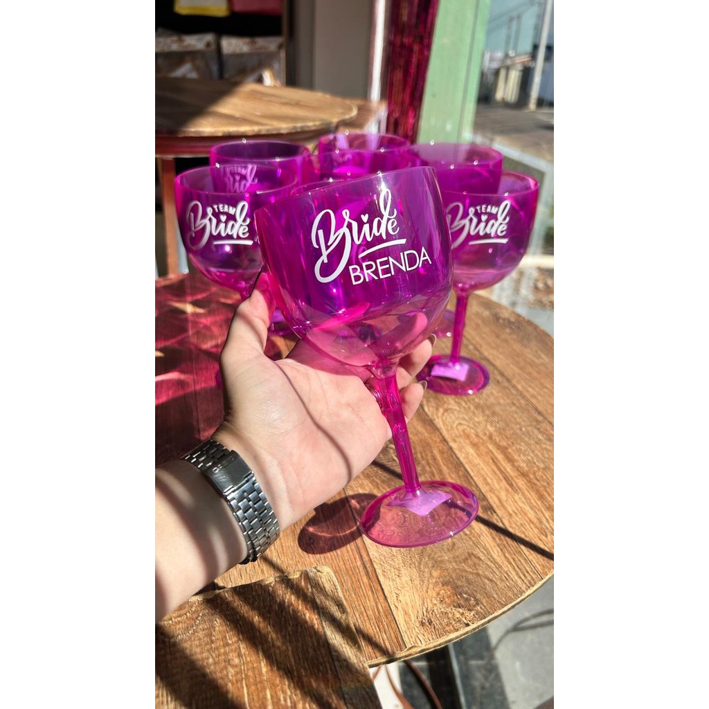 Taças Despedida 550ml De Solteira Chá de Lingerie Acrilico Copo Festa