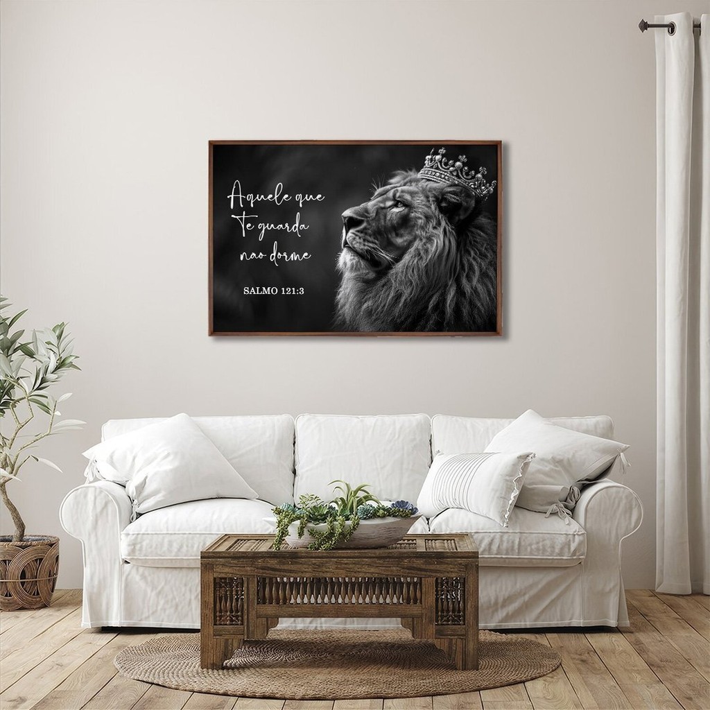 Quadro Decorativo Salmo 121 Aquele que Te Guarda Não Dorme 1 Tela