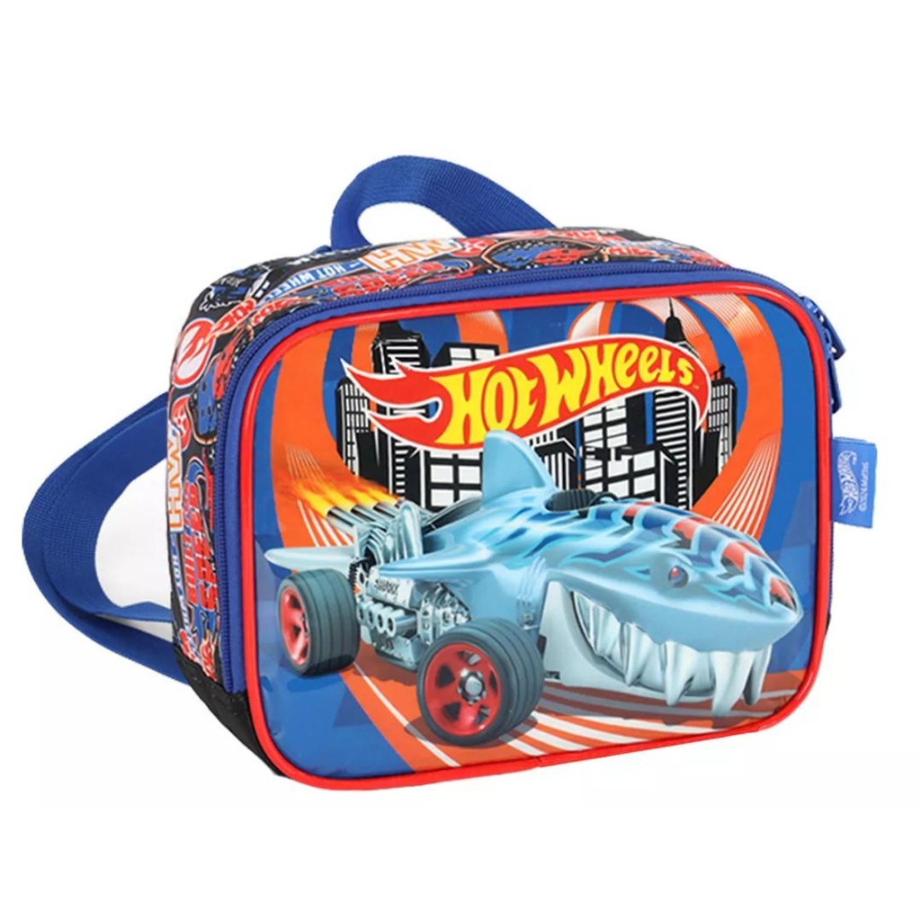 LANCHEIRA INFANTIL HOT WHEELS TUBARAO AZUL Shopee Brasil