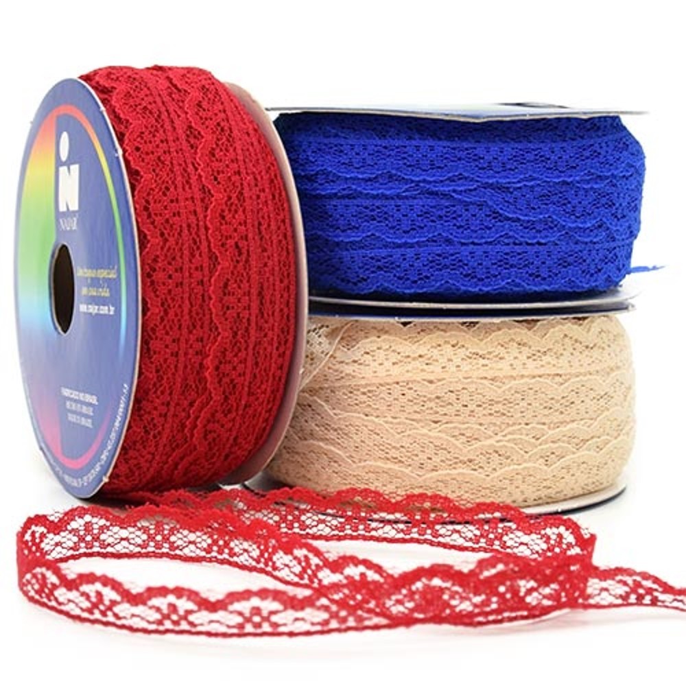 Renda Nylon Najar Nº 2 10 mm Rolo De 50 Metros Junina Cores Shopee Brasil