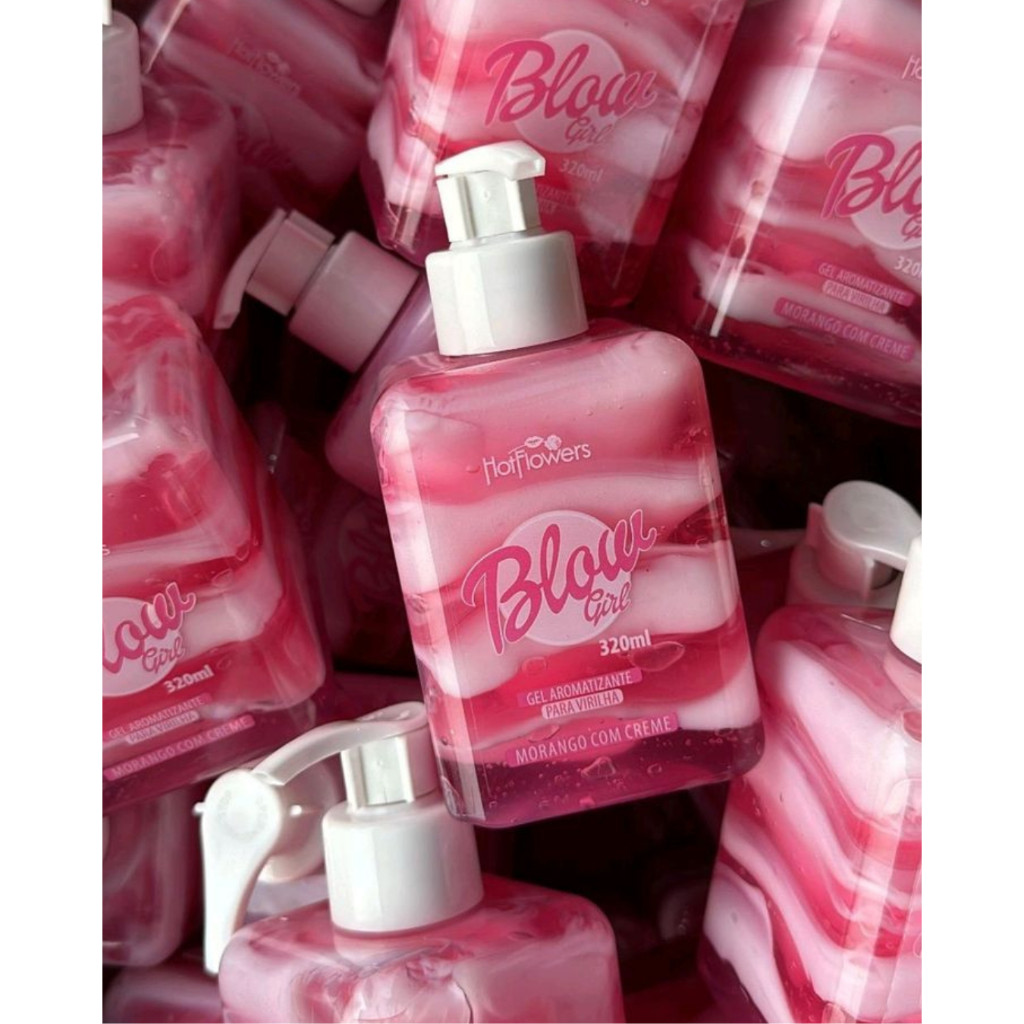 Kit De Ou Blow Girl Gel Aromatizante Hidratante Beij Vel Morango