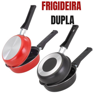 Frigideira Dupla Hamburgueira E Omeleteira Antiaderente 14cm Shopee